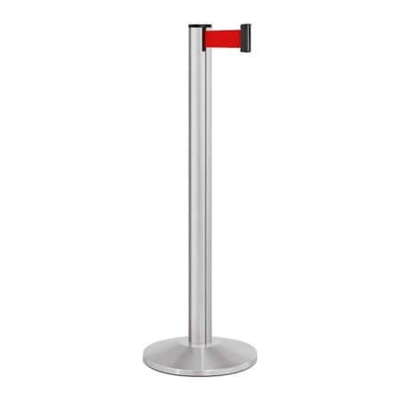 Lavi Industries Retractable Belt Barrier, Red, 7 ft Length, 40 in Post Height 50-3000SA/RD